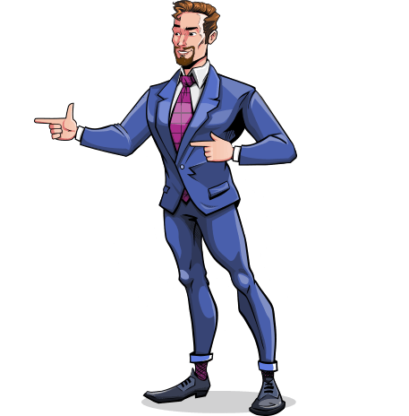 Pop Art Businessman Character Animator Puppet